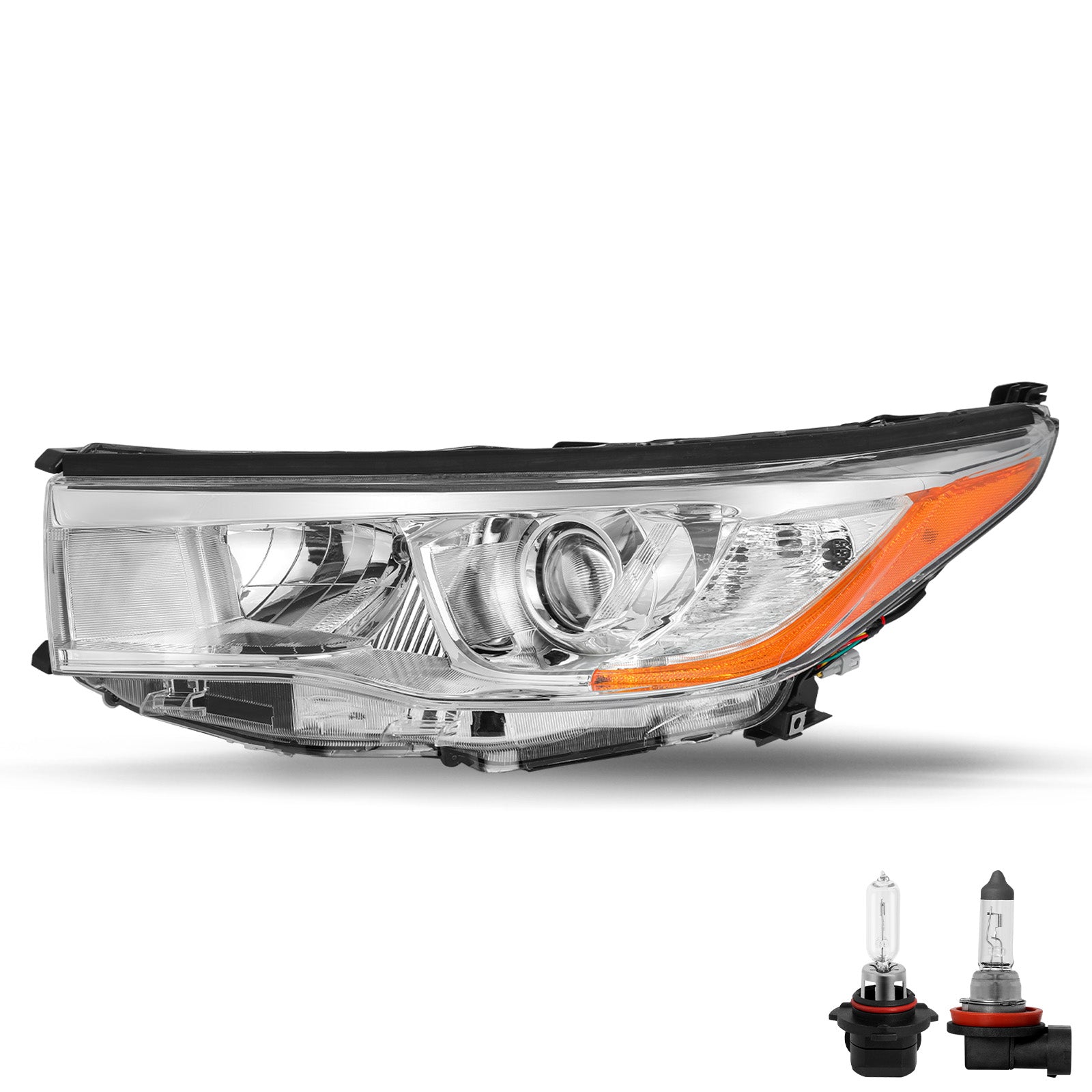 VehicleAid Halogen Headlight Assembly Replacement For 2014-2016 Toyota Highlander