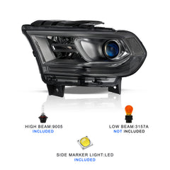 VehicleAid Headlights For 2014-2020 Dodge Durango