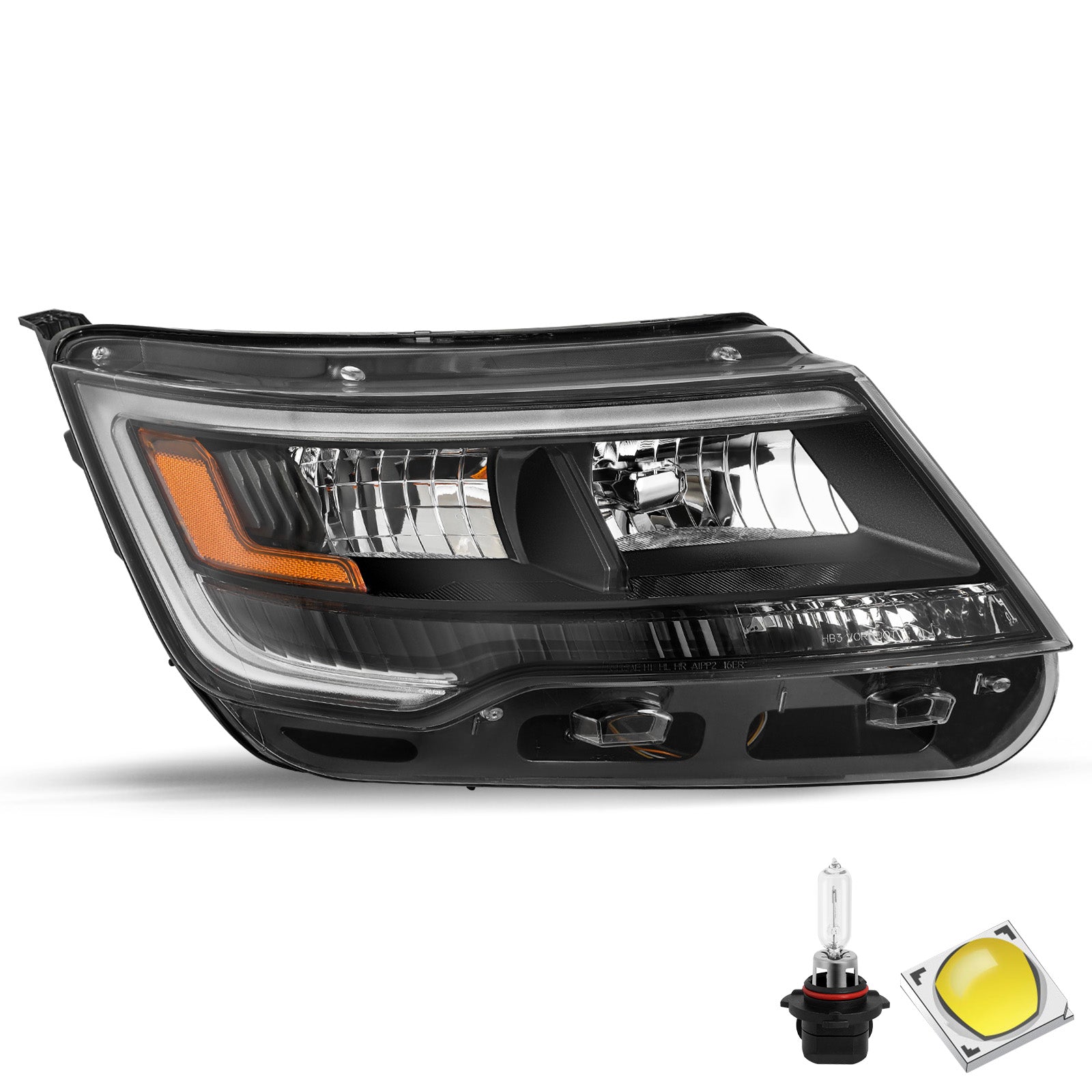 VehicleAid Headlights For 2016-2018 Ford Explorer Sport With DRL