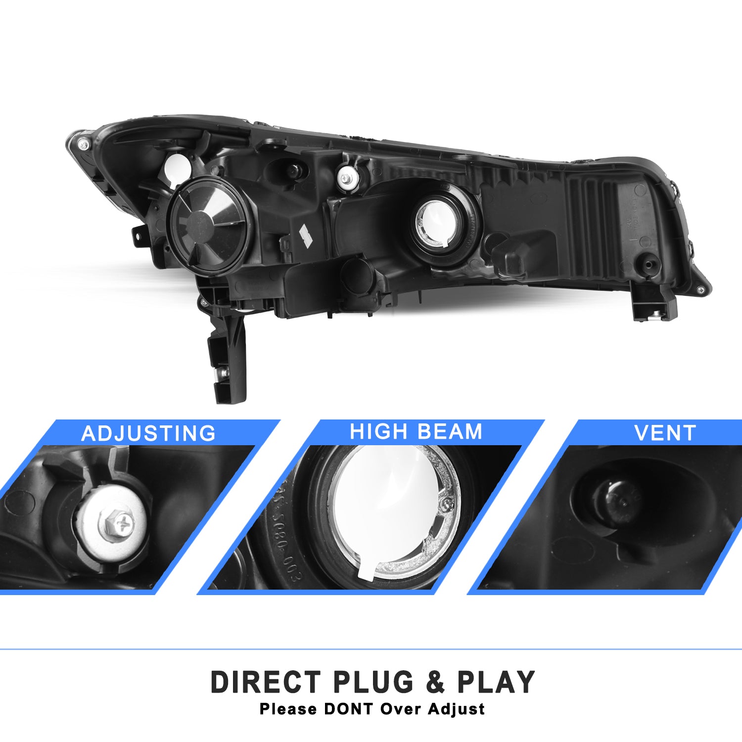 VehicleAid Headlights For 2009-2011 Acura TL