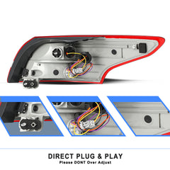 VehicleAid Taillights For 2015-2018 Ford Focus