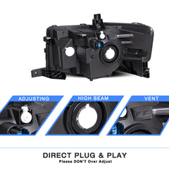 VehicleAid Headlights For 2009-2012 Ford Flex