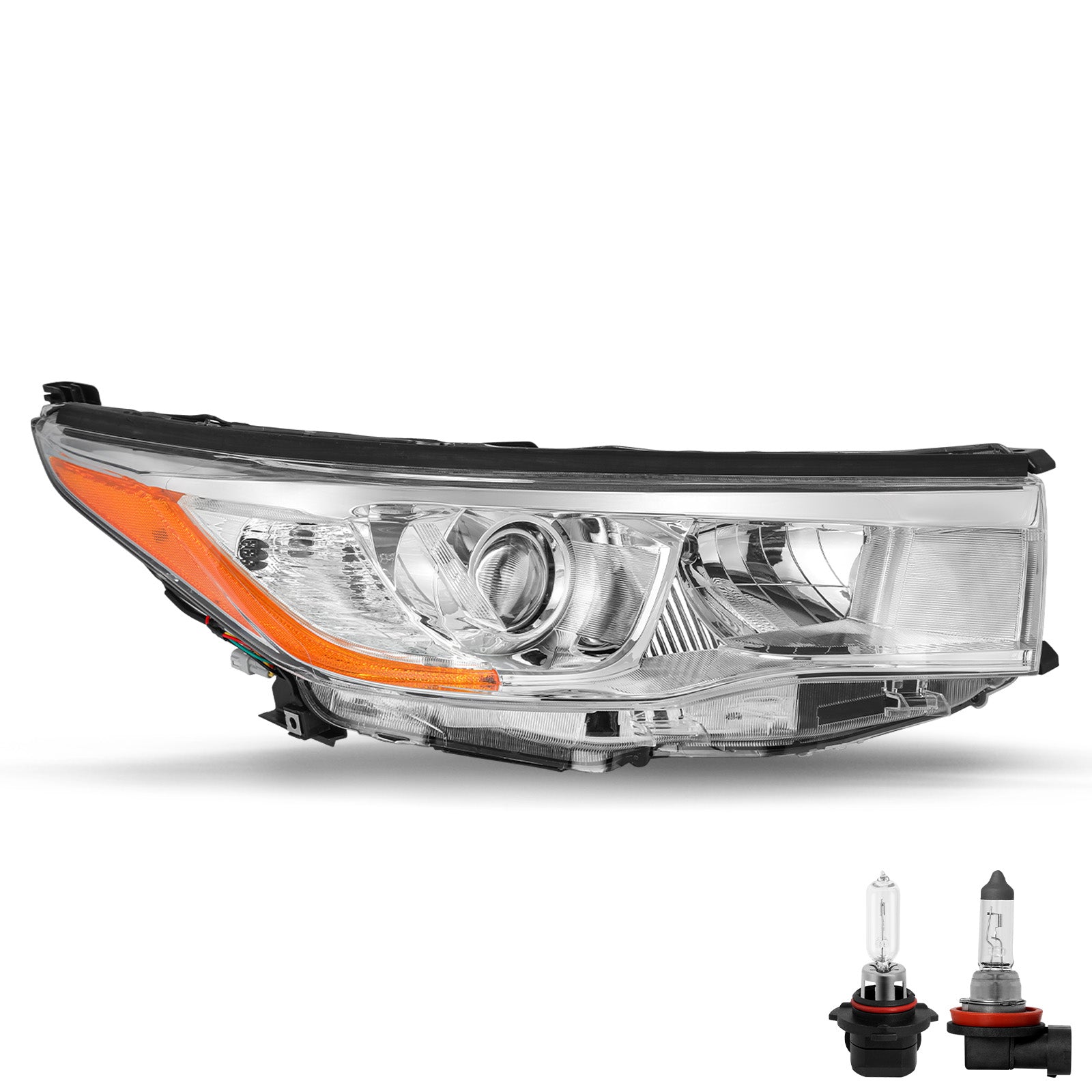 VehicleAid Halogen Headlight Assembly Replacement For 2014-2016 Toyota Highlander