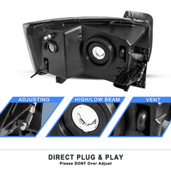 VehicleAid Headlights For 2005-2007 Dodge Dakota