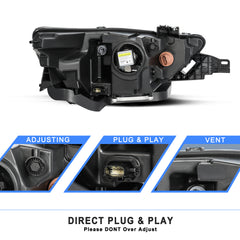 VehicleAid HID/Xenon Headlights For 2013-2019 Ford Taurus