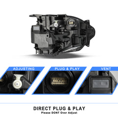 VehicleAid Headlights For 2021-2024 Ford Bronco Sport