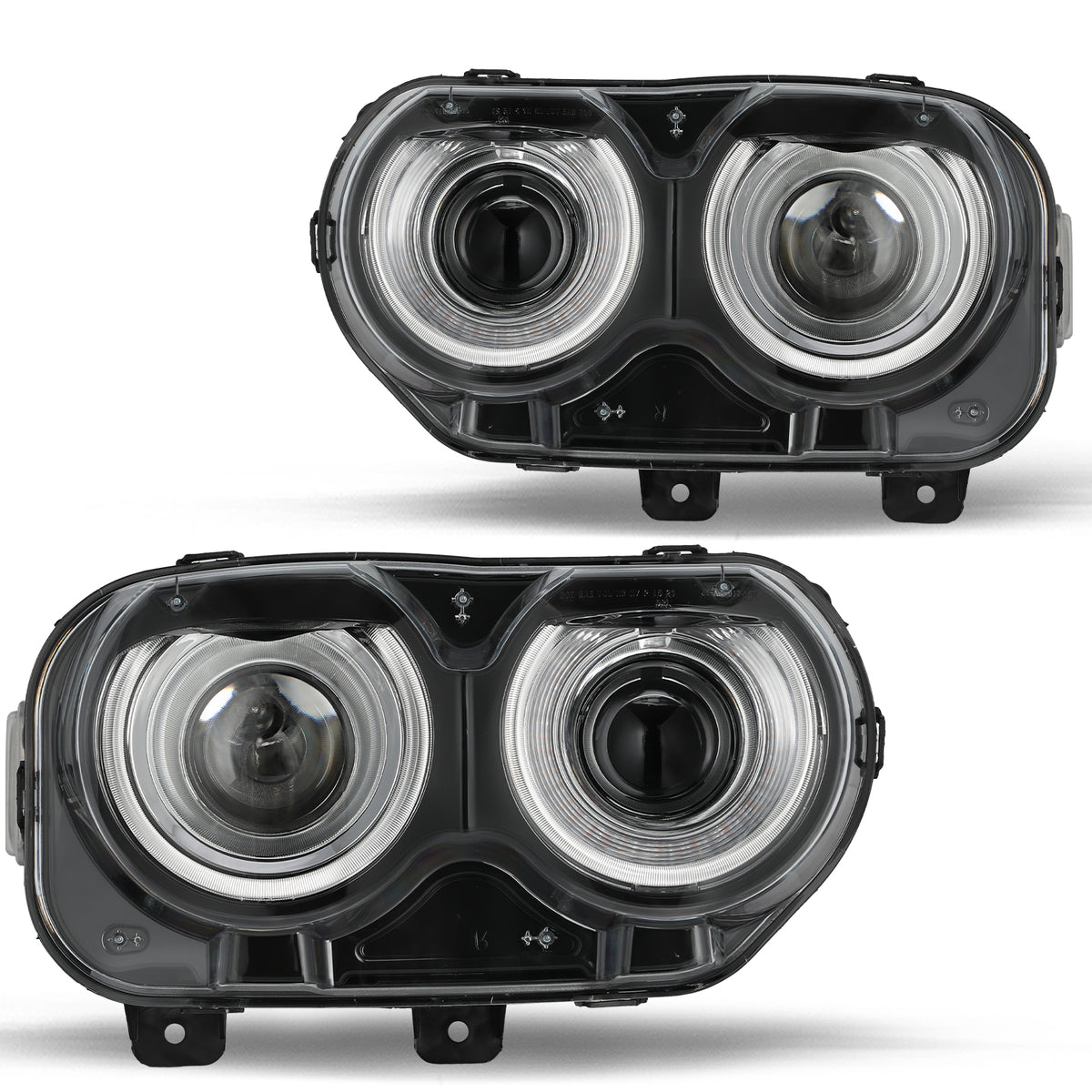 VehicleAid Headlights For 2015-2022 Dodge Challenger HID Model