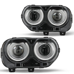 VehicleAid Headlights For 2015-2022 Dodge Challenger HID Model