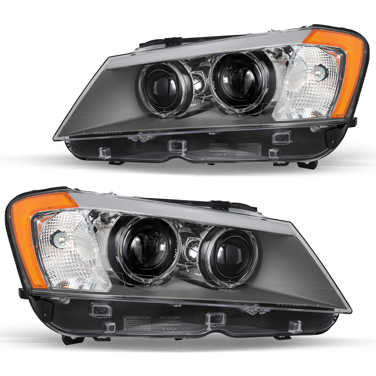 VehicleAid Headlights For 2011-2014 BMW X3 Xenon w/o AFS