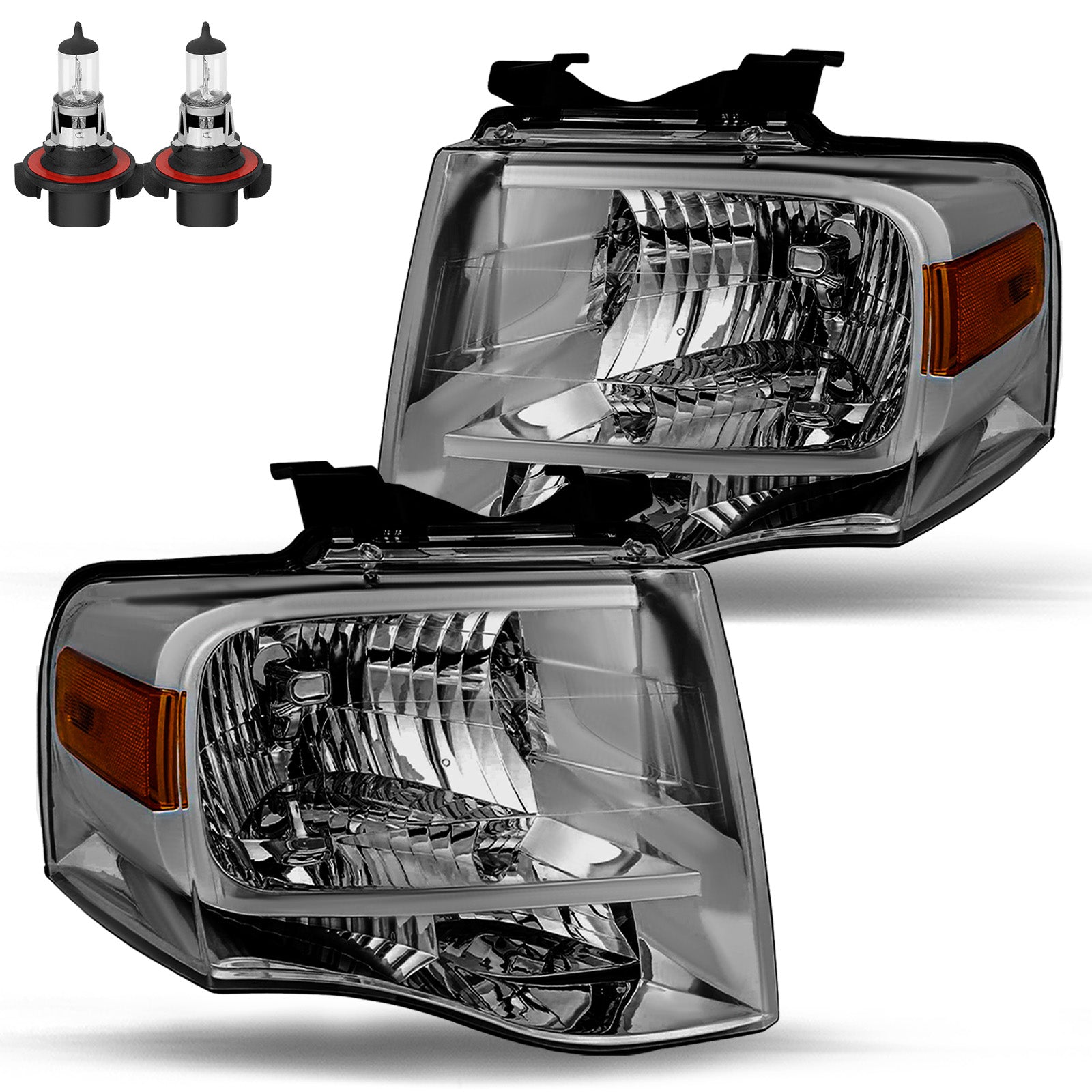 VehicleAid Headlights For 2007-2014 Ford Expedition