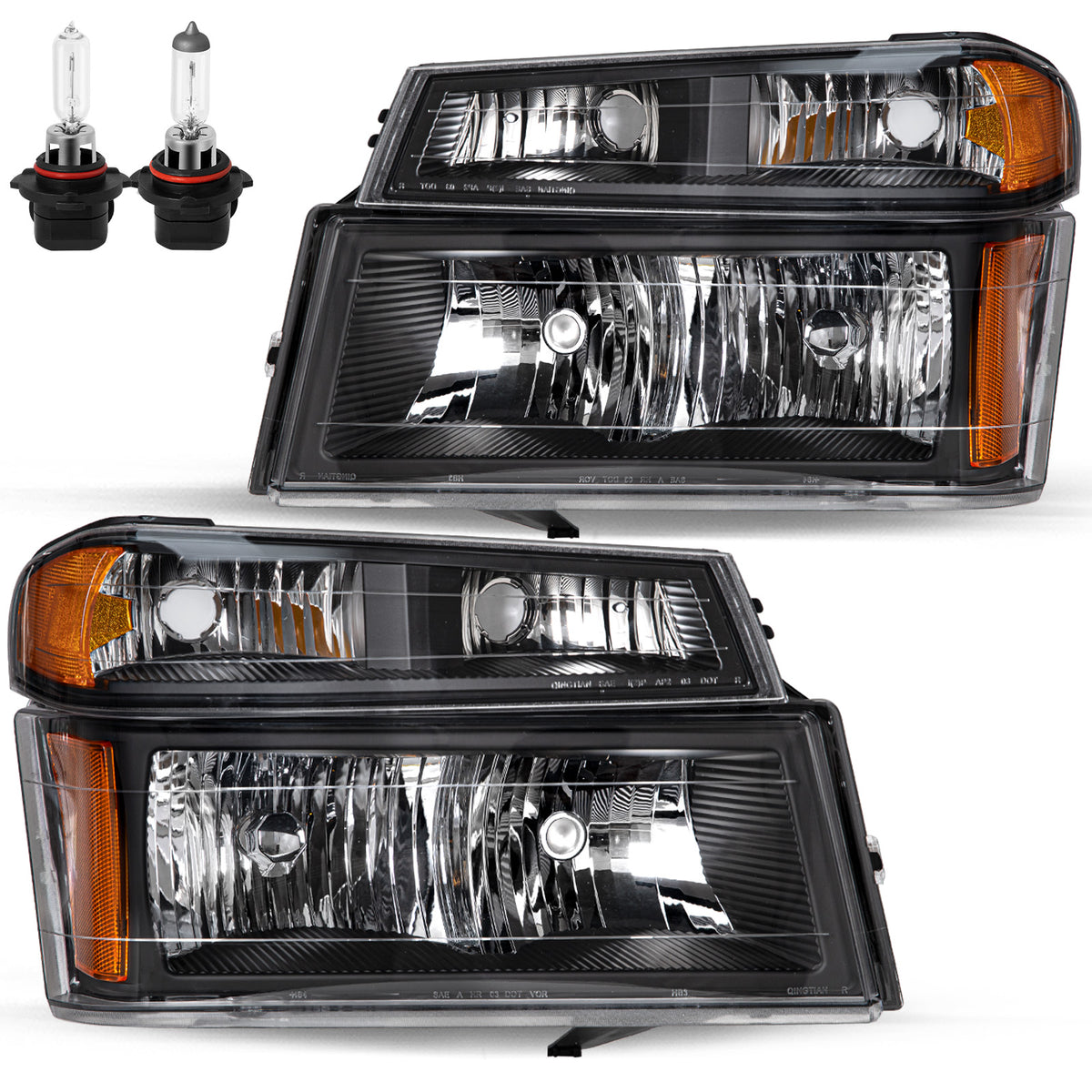 VehicleAid Headlights For 2004-2012 Chevy Colorado