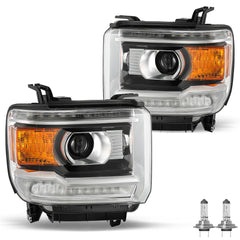 VehicleAid Headlights For 2015-2019 GMC Sierra 2500HD/3500HD w/LED DRL