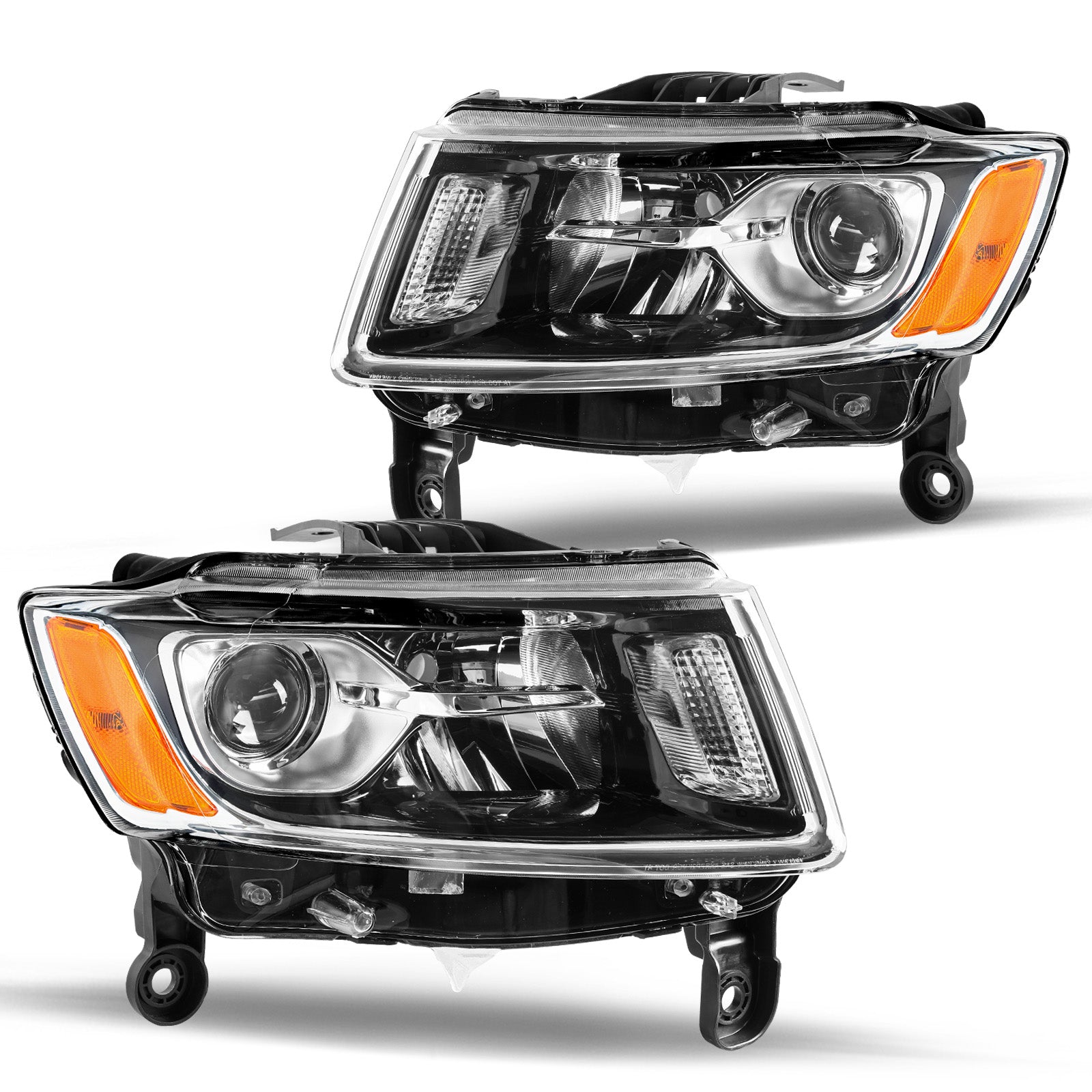 VehicleAid Headlights For 2014-2016 Jeep Grand Cherokee
