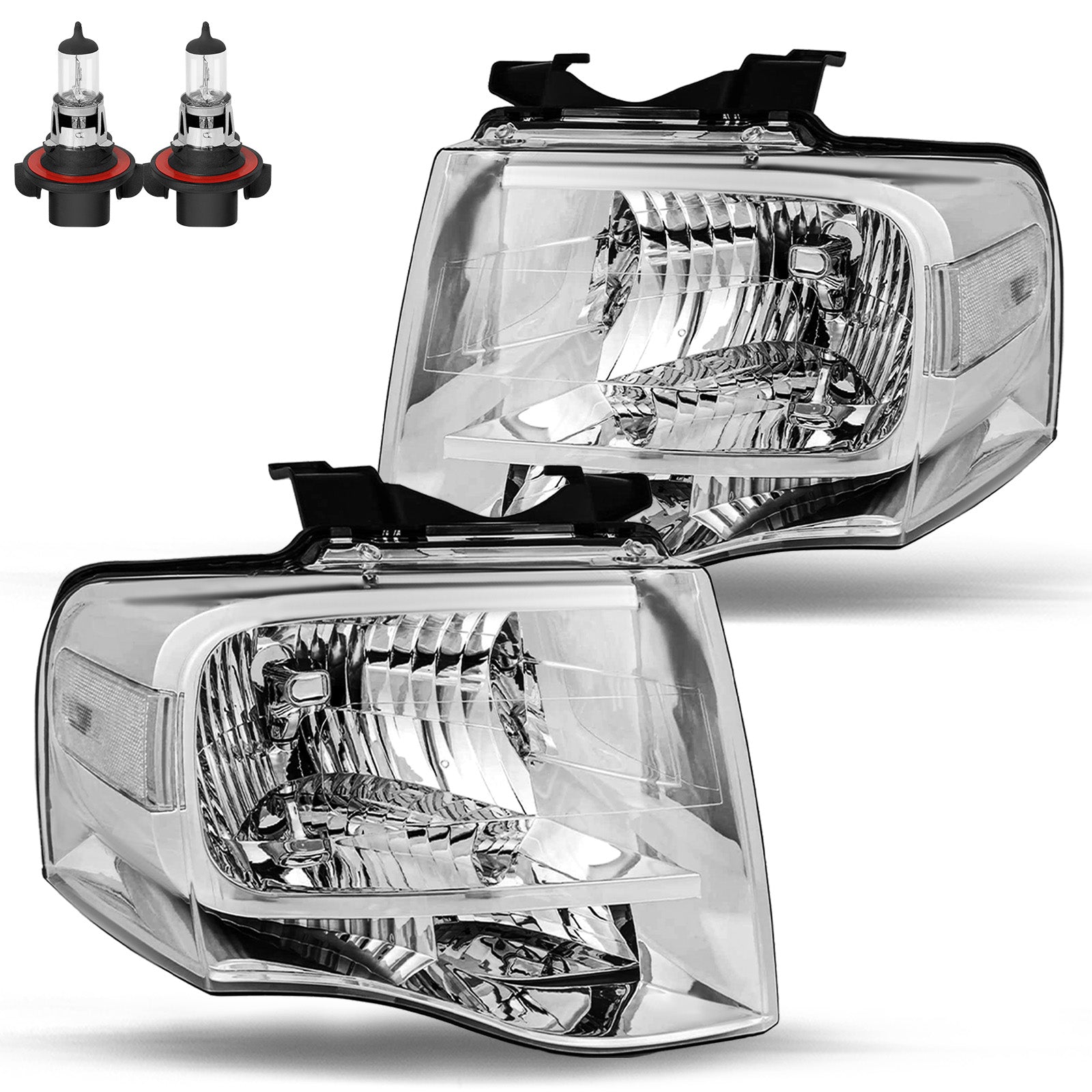 VehicleAid Headlights For 2007-2014 Ford Expedition