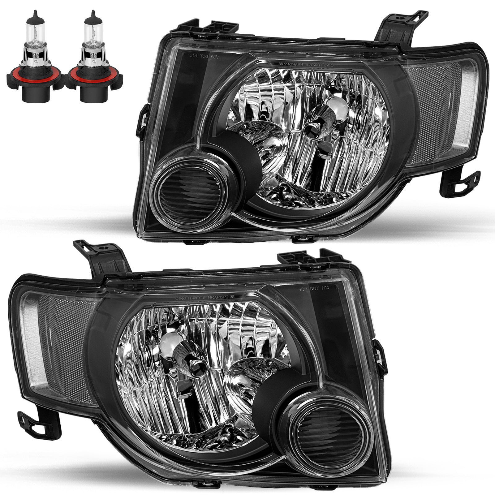 VehicleAid Headlights For 2008-2012 Ford Escape