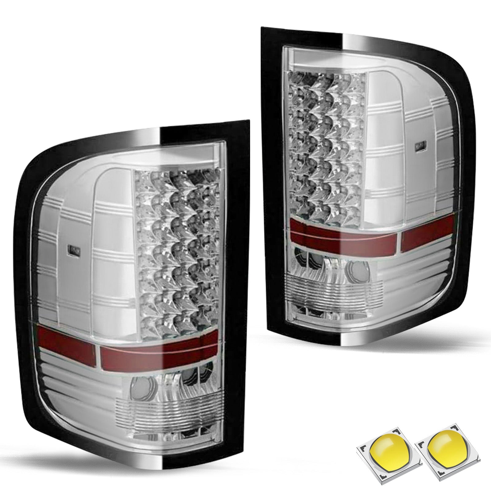 VehicleAid Taillights For 2007-2014 Chevy Silverado 2500HD / 3500HD