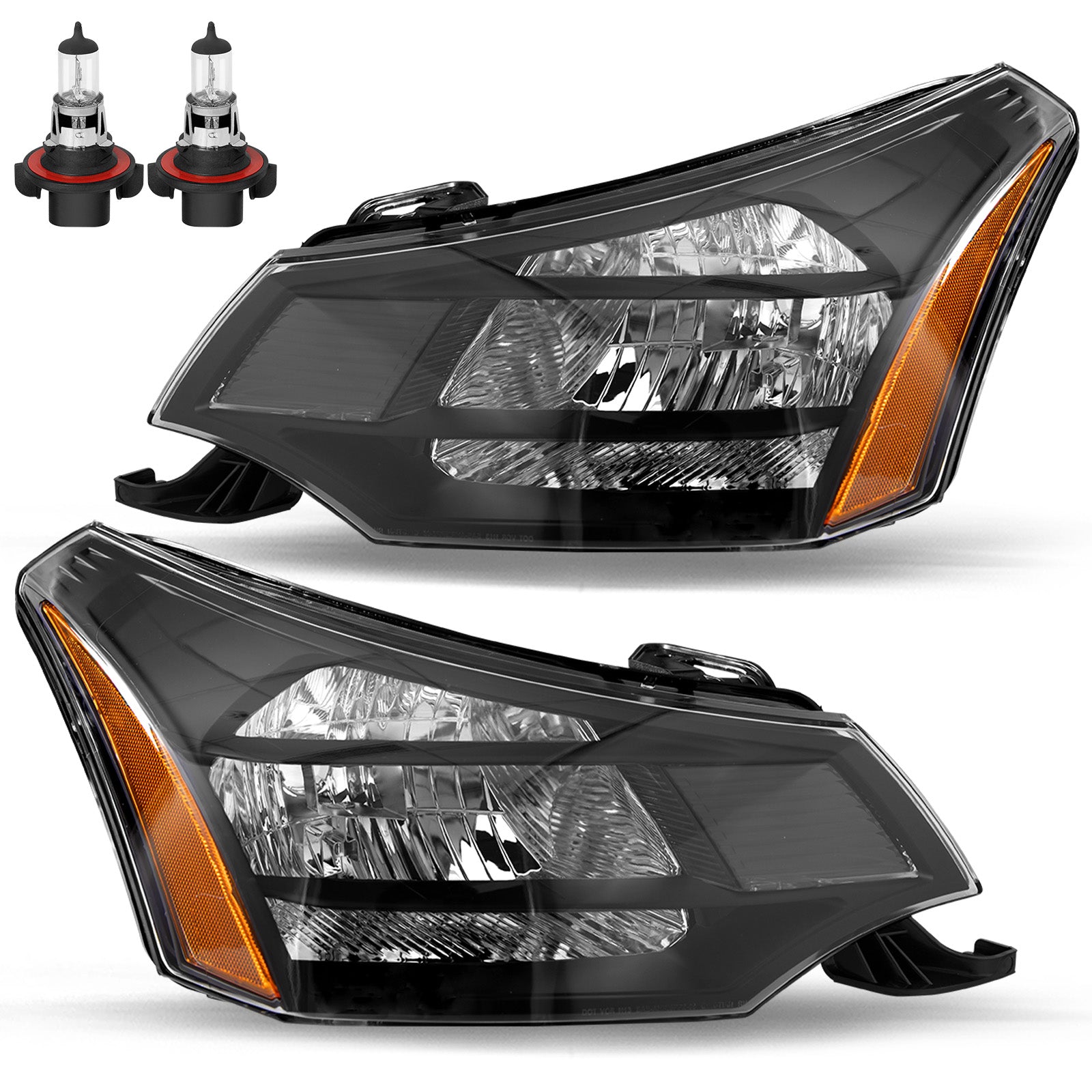 VehicleAid Headlights For 2008-2011 Ford Focus