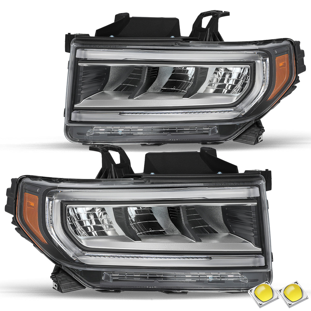 VehicleAid Headlights For 2020-2023 GMC Acadia SL|SLE|SLT|Denali