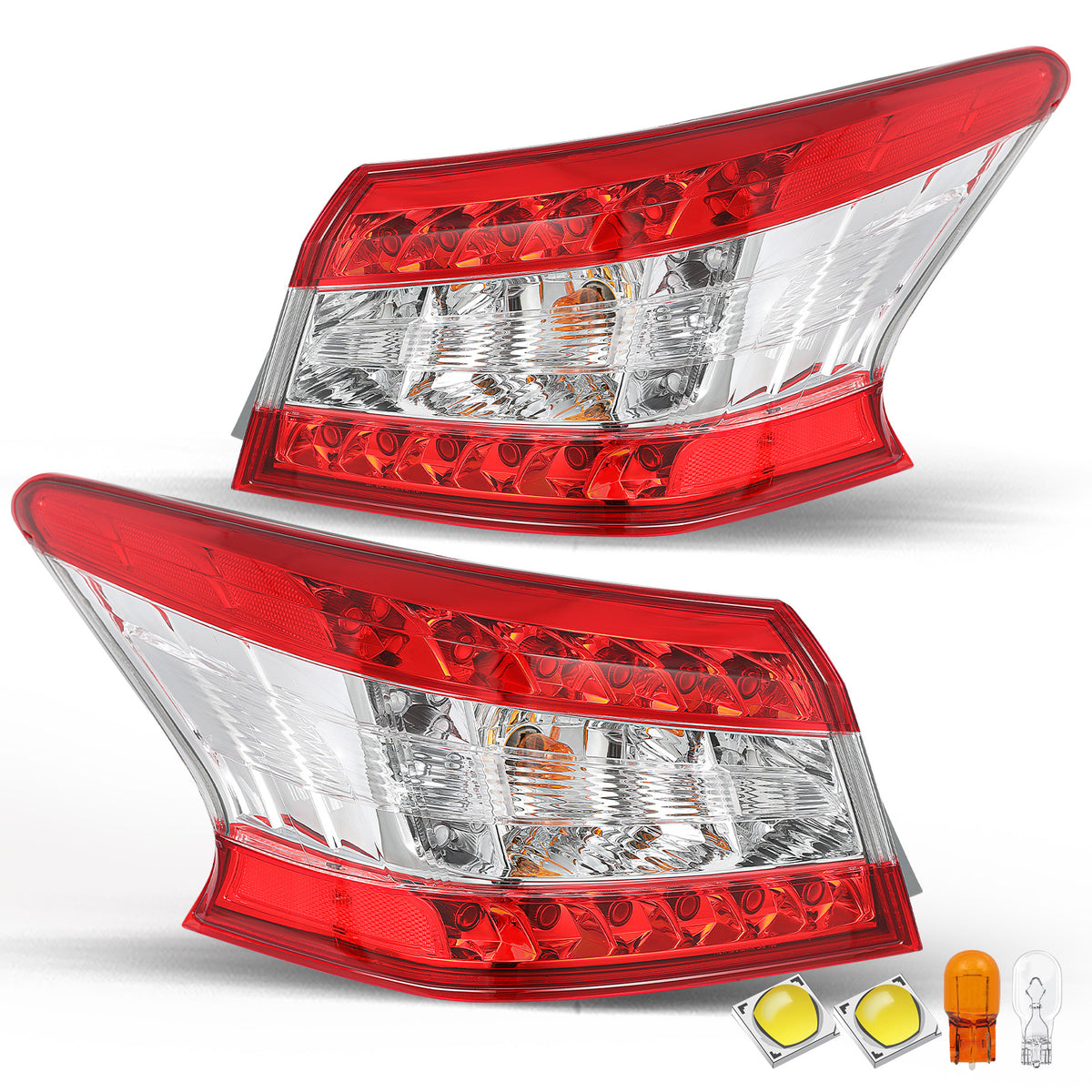VehicleAid Taillights For 2013-2015 Nissan Sentra