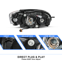 VehicleAid Headlights For 2005-2007 Subaru Legacy/Outback