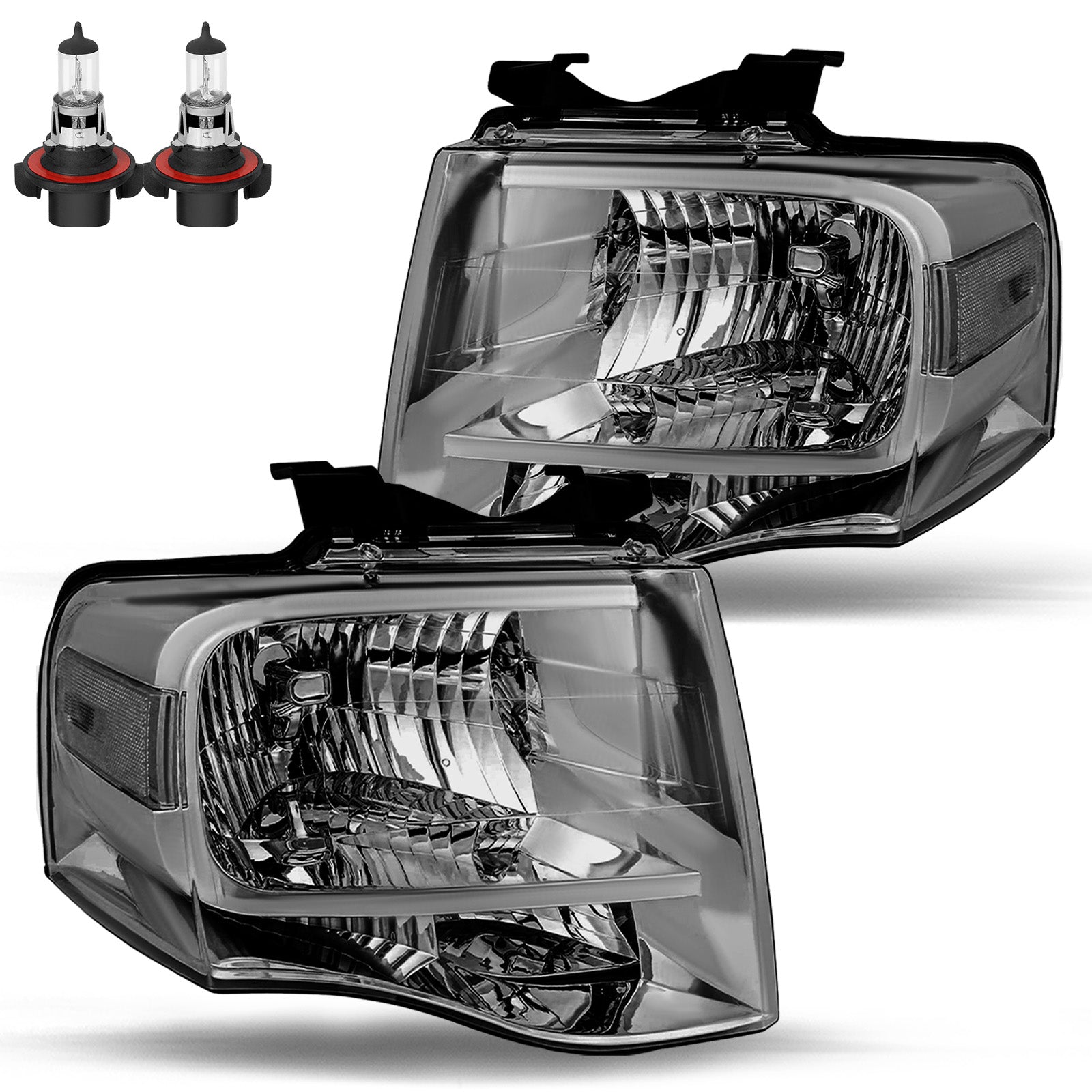 VehicleAid Headlights For 2007-2014 Ford Expedition