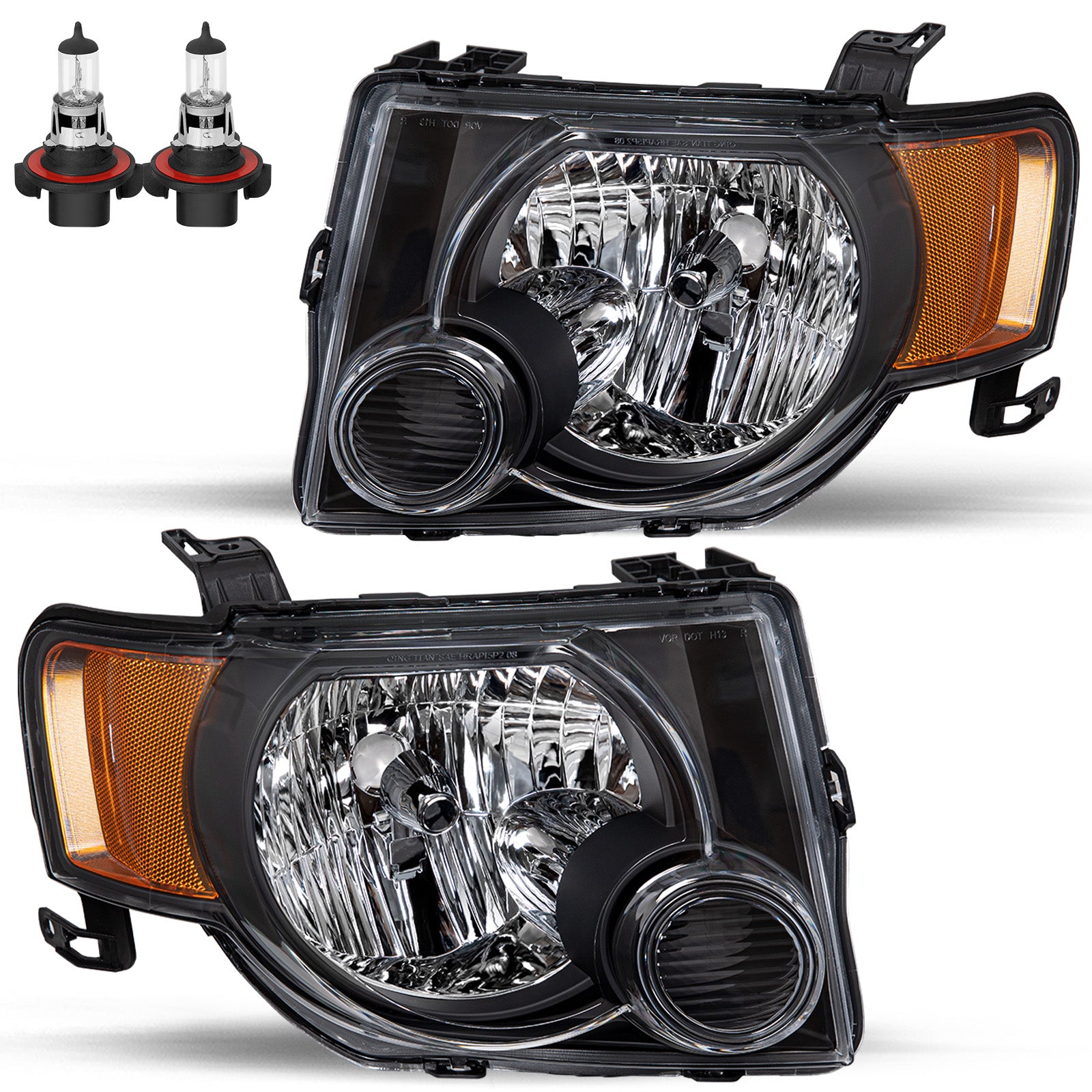 VehicleAid Headlights For 2008-2012 Ford Escape