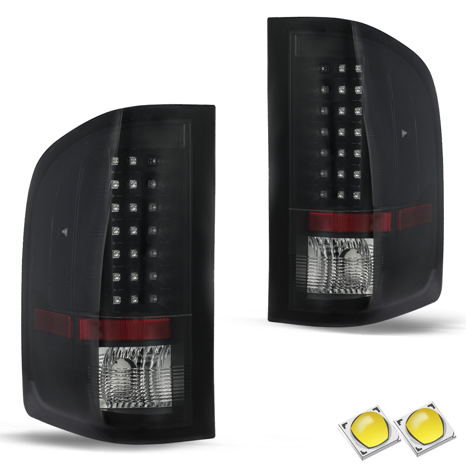 VehicleAid Taillights For 2007-2014 Chevy Silverado 2500HD / 3500HD