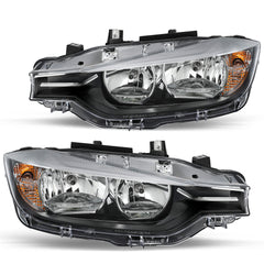 VehicleAid Headlights For 2016-2018 BMW 3 Series 320i 330i 340i 328i 328d xDrive OE Halogen Model