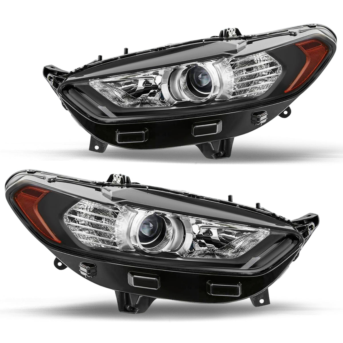 VehicleAid Headlights For 2013-2016 Ford Fusion
