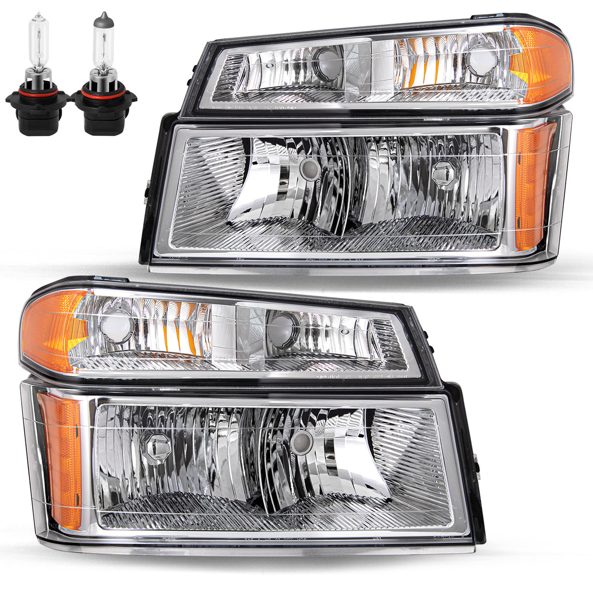 VehicleAid Headlights For 2004-2012 Chevy Colorado