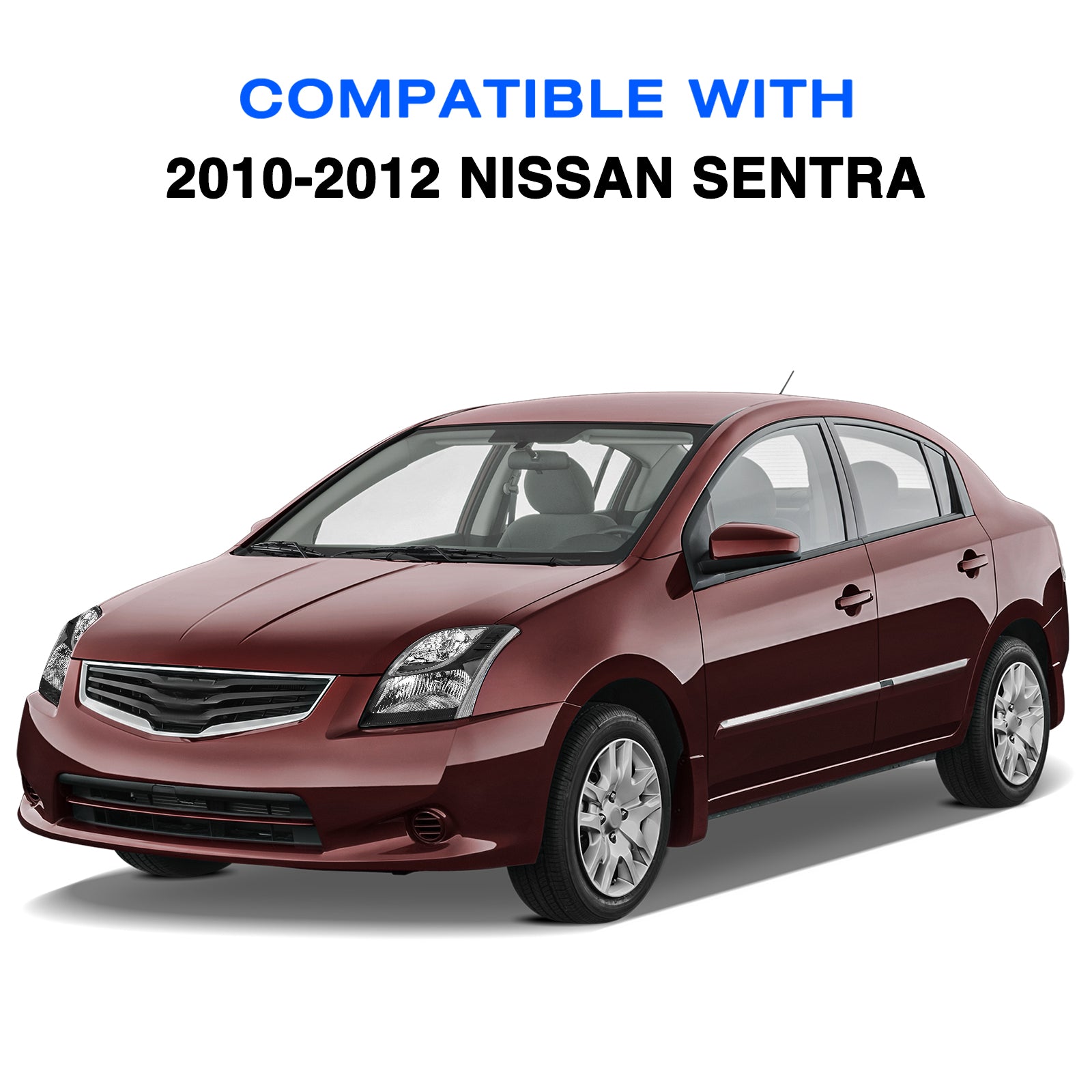 VehicleAid Headlights For 2010-2012 Nissan Sentra