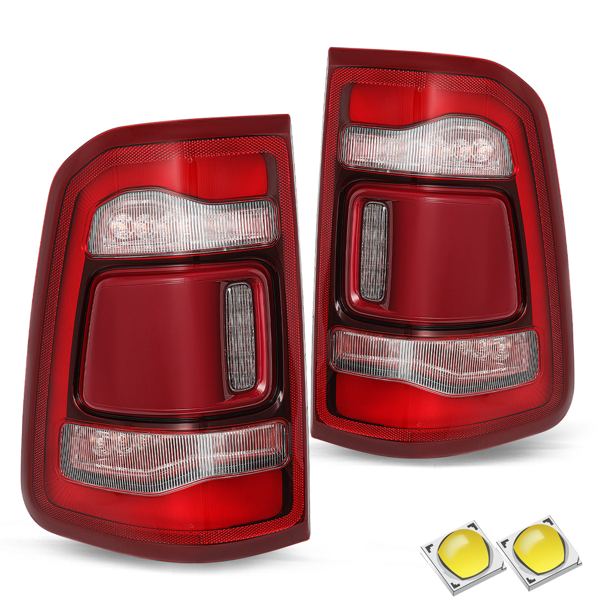 VehicleAid Taillights For 2019-2024 Dodge Ram 1500