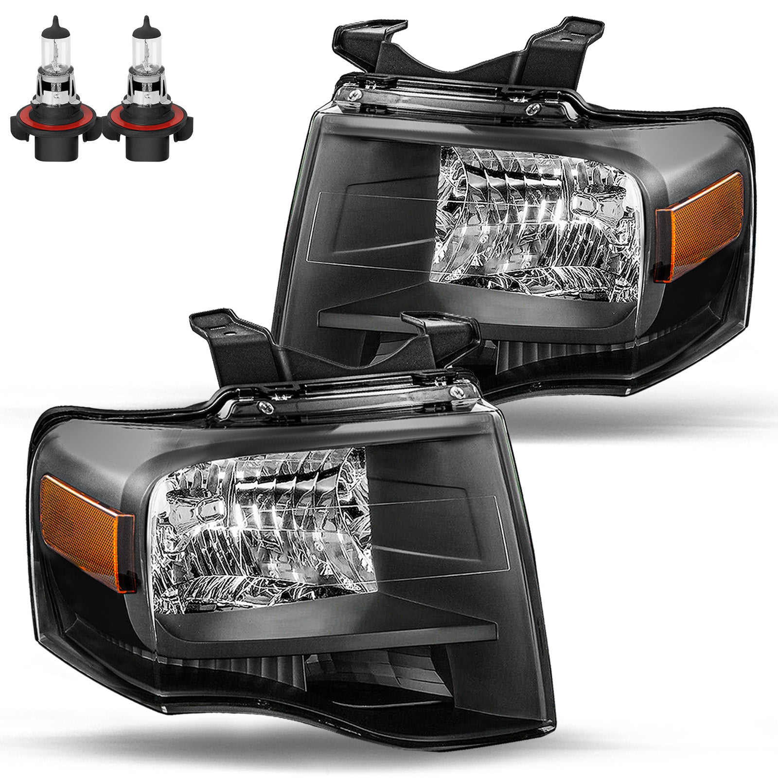 VehicleAid Headlights For 2007-2014 Ford Expedition