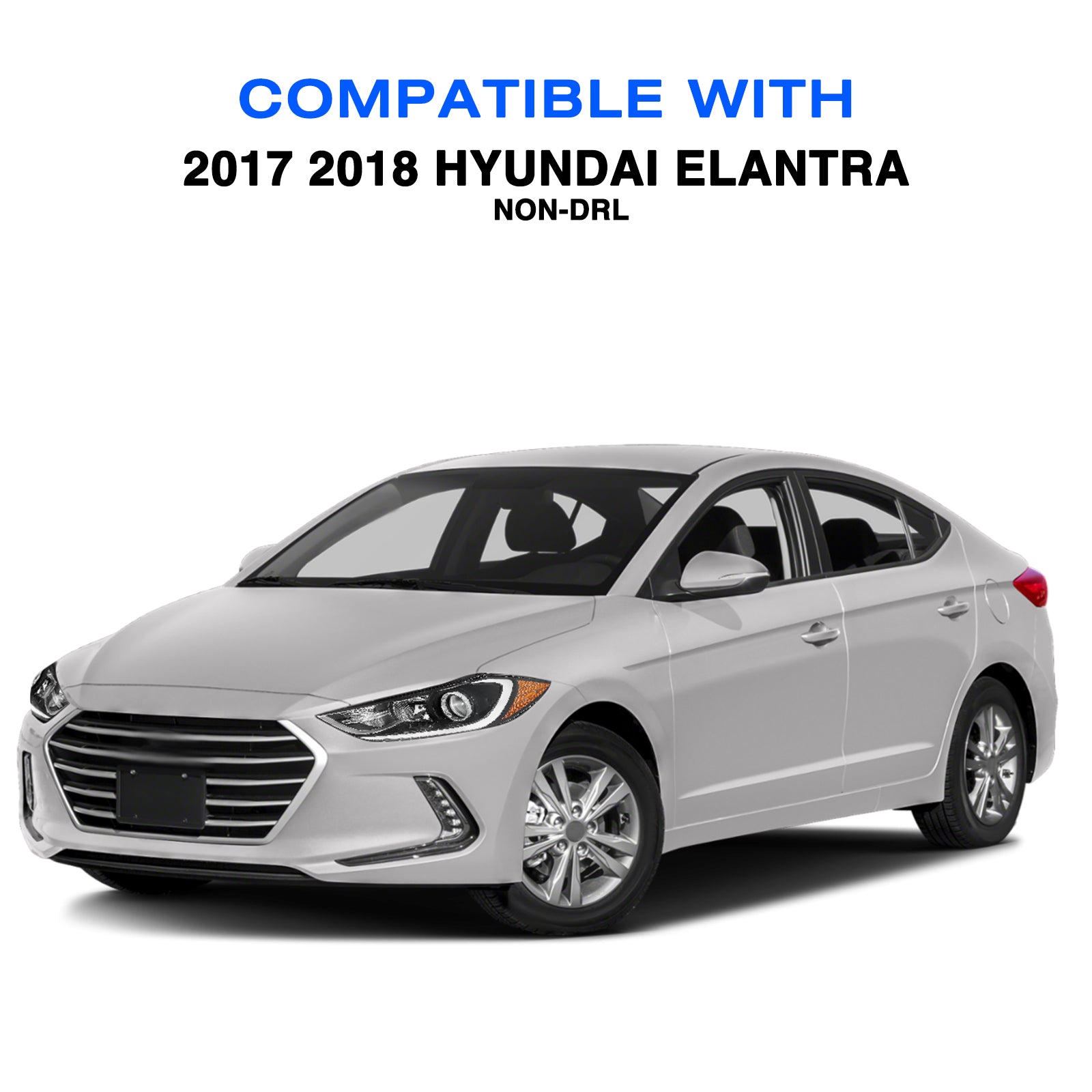 VehicleAid Headlights For 2017-2018 Hyundai Elantra