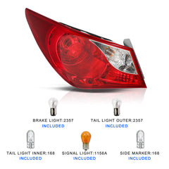 VehicleAid Taillights For 2011-2014 Hyundai Sonata