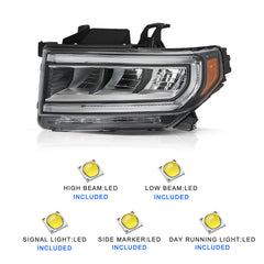 VehicleAid Headlights For 2020-2023 GMC Acadia SL|SLE|SLT|Denali