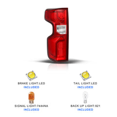 VehicleAid Taillights For 2019-2023 Chevy Silverado 1500