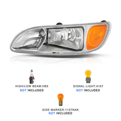 VehicleAid Headlights For 2005-2015 Peterbilt 325 384 386 330 335 337 340 348 382