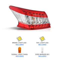 VehicleAid Taillights For 2013-2015 Nissan Sentra