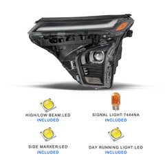 VehicleAid Headlights For 2024-2025 Chevy Trax w/LED DRL Model