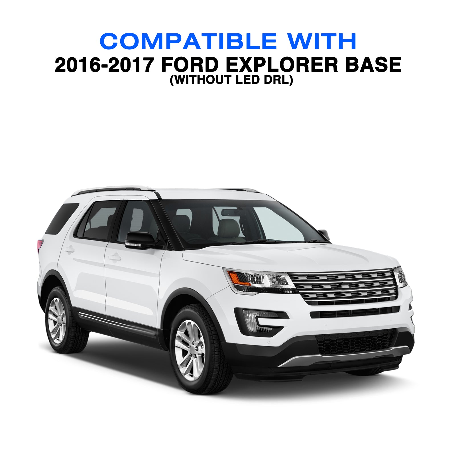VehicleAid Headlights For 2016-2017 Ford Explorer BASE