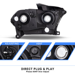VehicleAid Headlights For 2011-2013 Dodge Durango