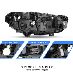 VehicleAid Headlights For 2017-2022 BMW X1(F48) sDrive28i [Factory LED Models]