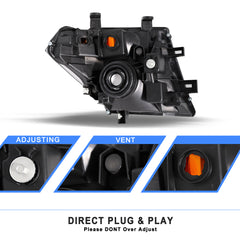 VehicleAid Headlights For 2005-2007 Nissan Pathfinder