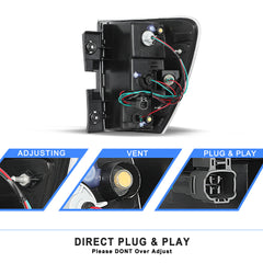 VehicleAid Taillights For 2005-2009 Chevy Equinox