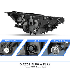 VehicleAid Headlights For 2019-2022 Toyota RAV4 LE XLE
