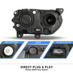 VehicleAid Headlights For 2015-2022 Dodge Challenger Halogen Model