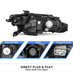 VehicleAid Full LED Headlights For 2021-2023 Toyota Camry