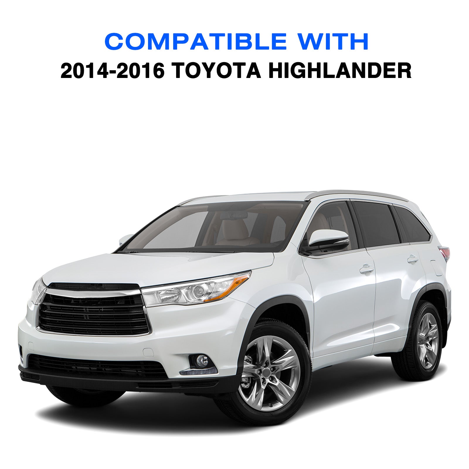 VehicleAid Halogen Headlight Assembly Replacement For 2014-2016 Toyota Highlander