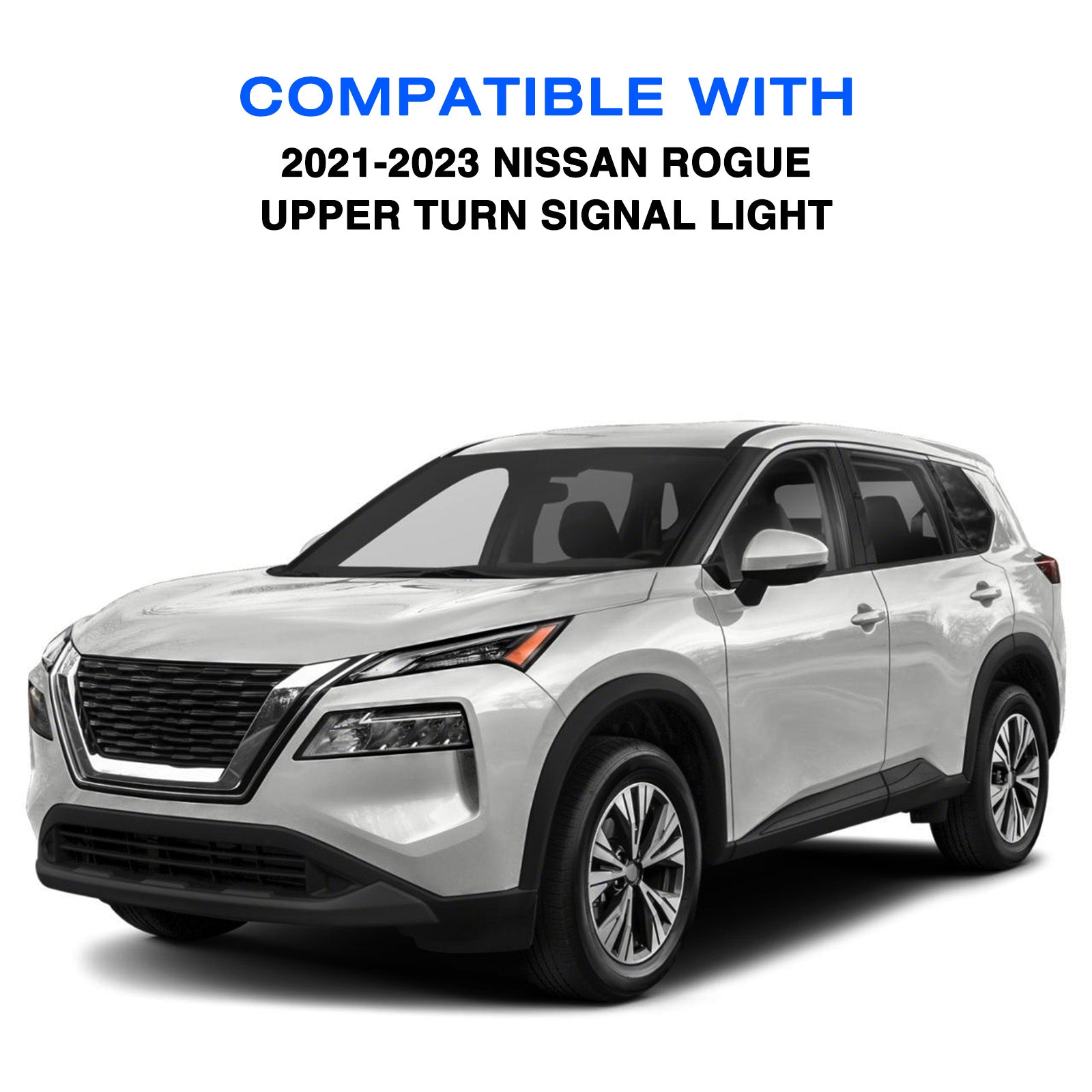 VehicleAid Headlights For 2021-2023 Nissan Rogue Upper Turn Signal Light